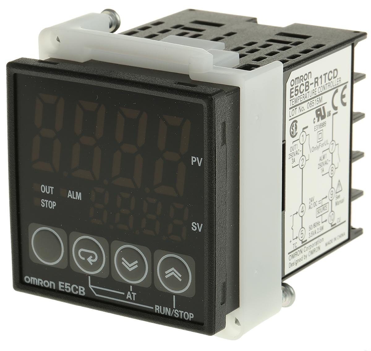 Produktfoto 1 von Omron E5CB PID Temperaturregler, 1 x Relais Ausgang, 24 V ac/dc, 48 x 48mm