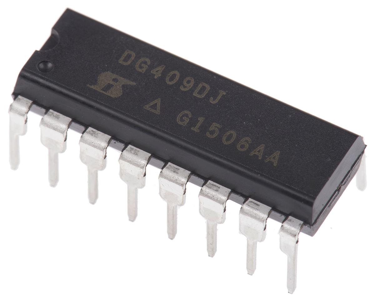 Produktfoto 1 von Vishay Analoger Schalter, 16-Pin, PDIP, 15 V, 18 V, 24 V, 28 V- einzeln, ±12V- bipolar