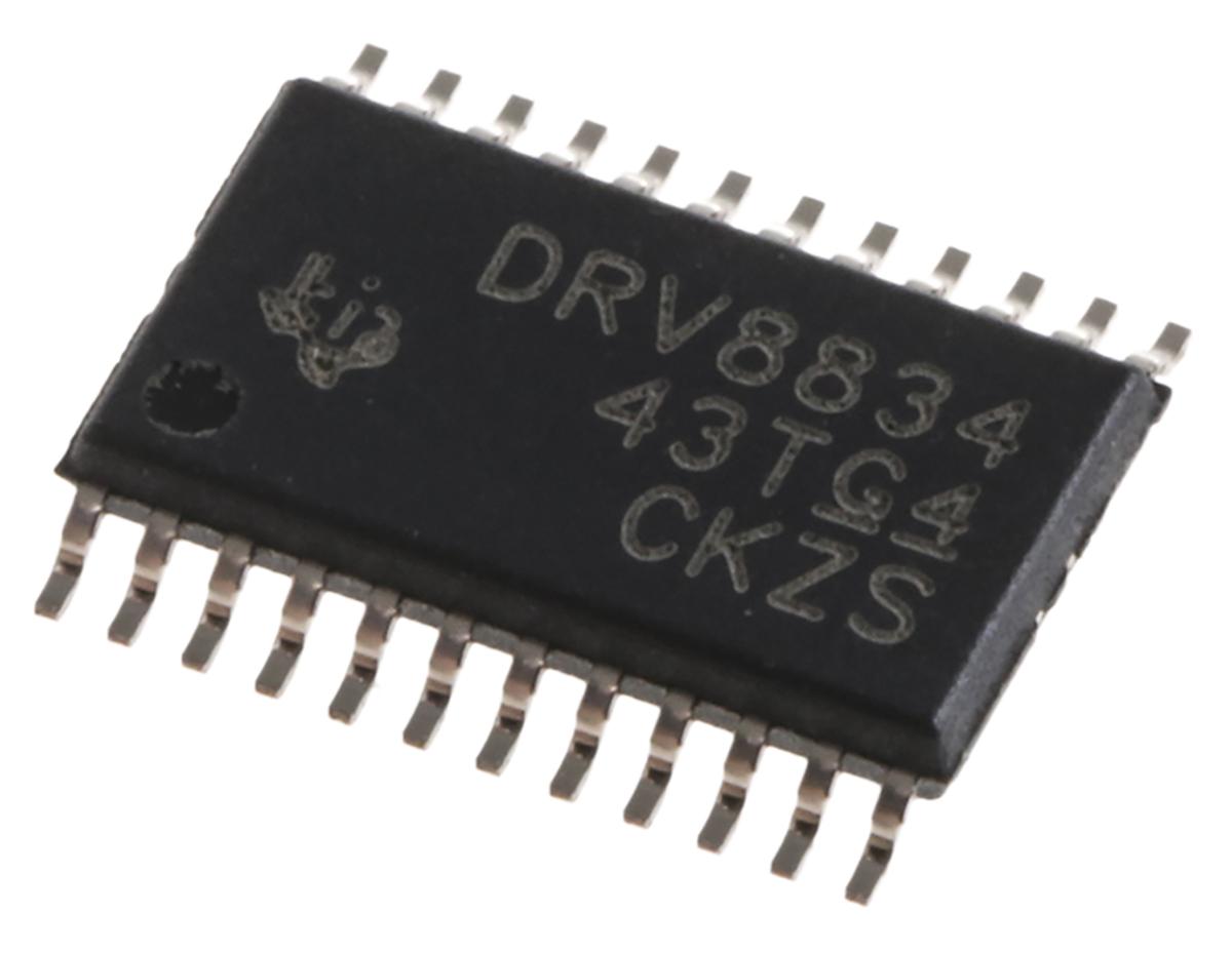 Produktfoto 1 von Texas Instruments Motor Driver IC DRV8834PWP, 1.5A, 42.5kHz, HTSSOP, 24-Pin, Schrittmotor, Zweifach-Vollbrücke