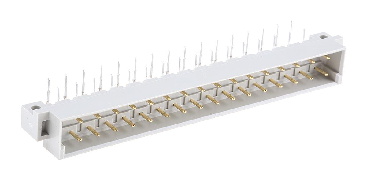 HARTING C2 DIN 41612-Steckverbinder Stecker gewinkelt, 32-polig / 2-reihig, Raster 5.08mm Lötanschluss Durchsteckmontage