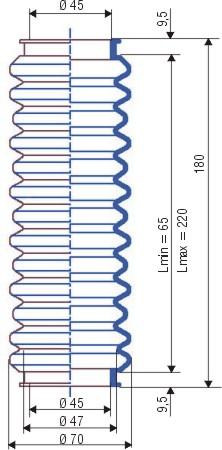 Produktfoto 1 von Faltenbalg F-3047-NBR