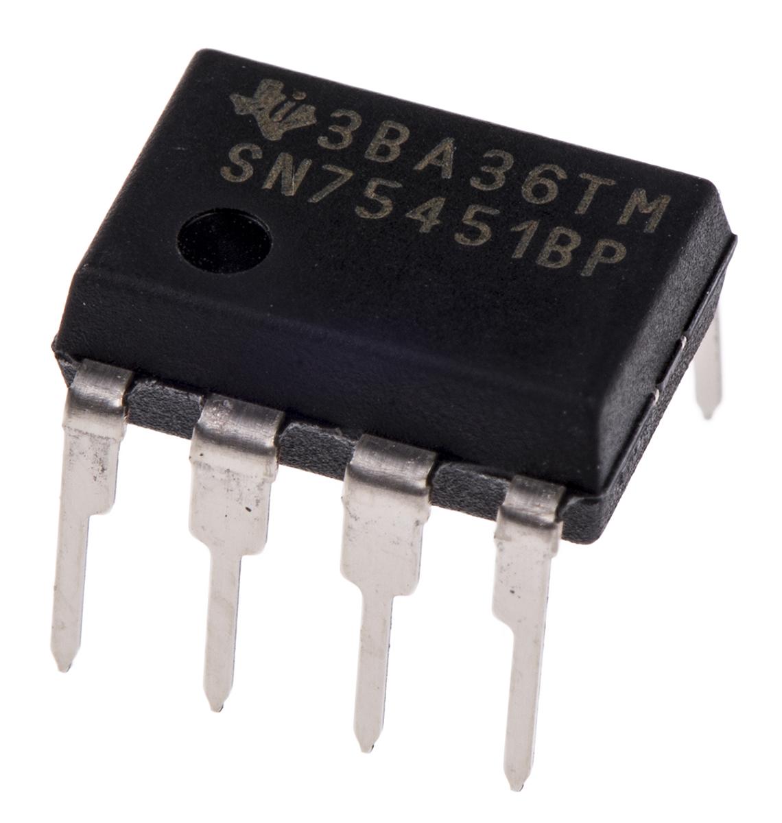 Produktfoto 1 von Texas Instruments Dual Peripherietreiber 8ns / 12ns 65 mA max. THT 8-Pin PDIP