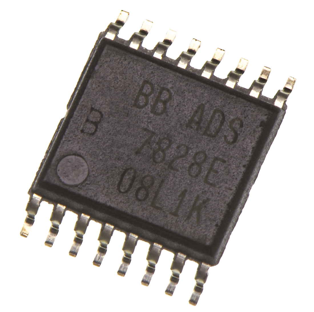 Produktfoto 1 von Texas Instruments 12-Bit ADC ADS7828EB/250 Octal, 50ksps TSSOP, 16-Pin