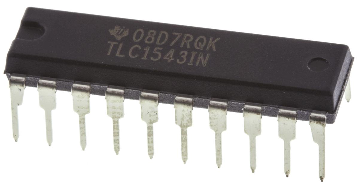 Produktfoto 1 von Texas Instruments 10-Bit ADC TLC1543IN 11, 38ksps PDIP, 20-Pin