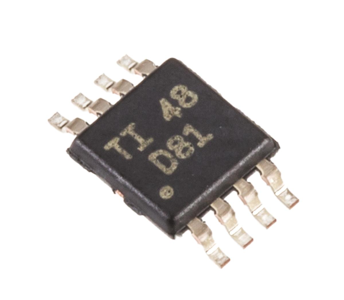 Produktfoto 1 von Texas Instruments 16 Bit DAC DAC8551IDGKT, 200ksps MSOP, 8-Pin, Interface Seriell (SPI/QSPI/Microwire)