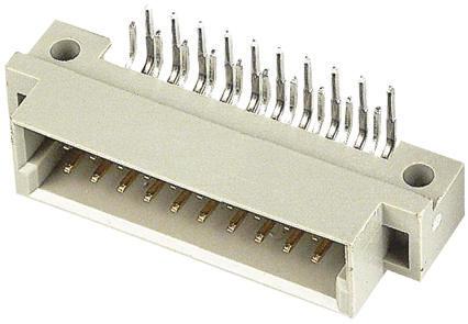 Harting C2 DIN 41612-Steckverbinder Stecker Gerade, 20-polig / 3-reihig, Raster 2.54mm Lötanschluss Durchsteckmontage