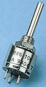 Vishay PRV6, Tafelmontage  Dreh Potentiometer 100kΩ ±20% / 1.22W , Schaft-Ø 3,18 mm