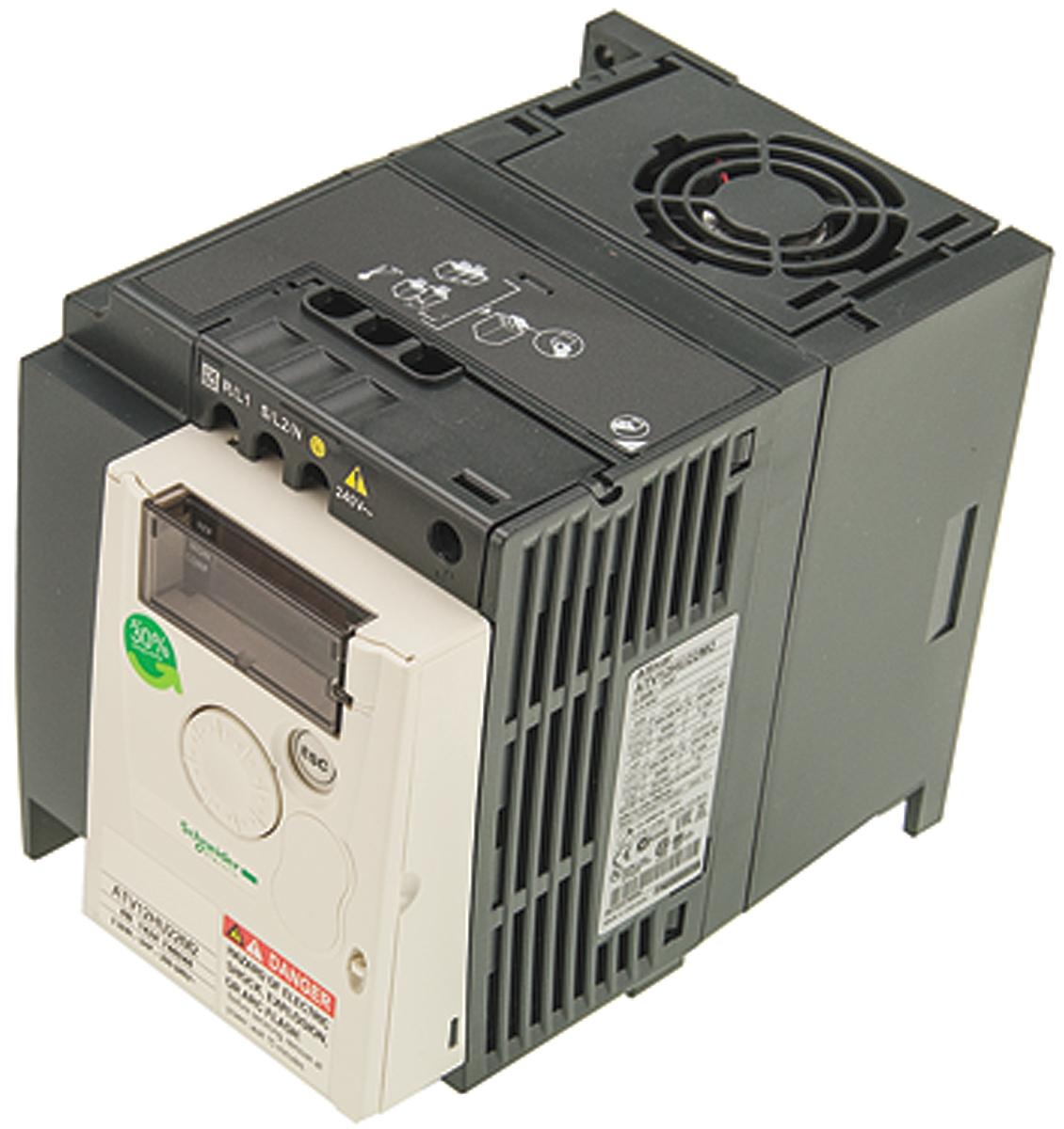 Produktfoto 1 von Schneider Electric ATV 12, 1-Phasen Frequenzumrichter 2,2 kW, 230 V ac / 20,2 A 400Hz für Wechselstrommotoren