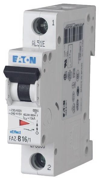 Produktfoto 1 von Eaton Eaton Moeller MCB Leitungsschutzschalter Typ B, 1-polig 12A 240 → 415V, Abschaltvermögen 10 kA xEffekt