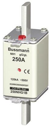 Produktfoto 1 von Eaton Bussmann Eaton Bussman Sicherungseinsatz NH1, 500V ac / 200A, gG - gL DIN 43620-1, DIN 43620-3, IEC 60269, VDE