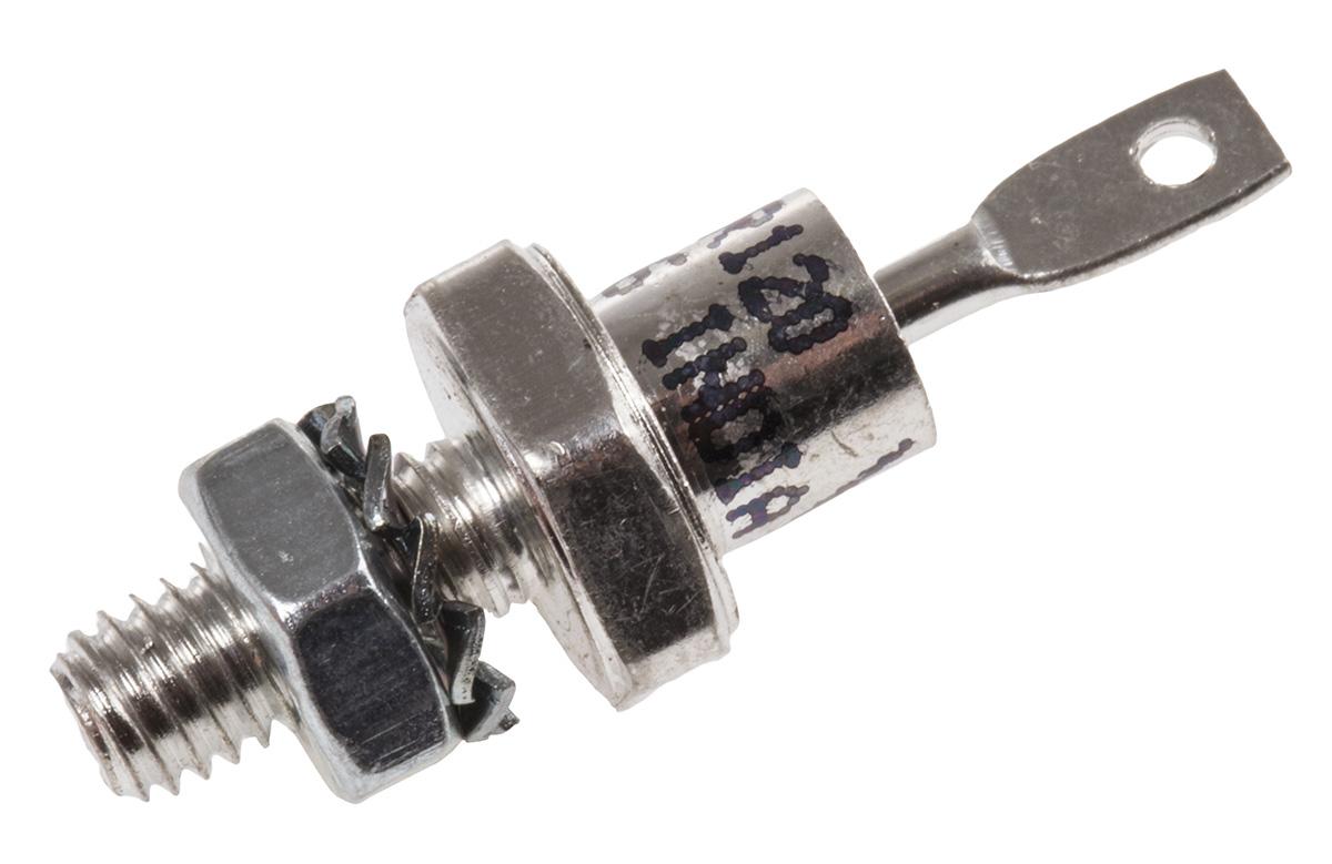 Produktfoto 1 von Vishay Schraub Diode Anoden-Bolzen, 1200V / 25A, 2-Pin DO-4