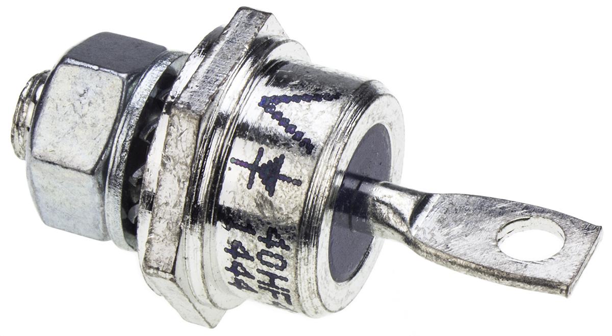 Produktfoto 1 von Vishay Schraub Diode Kathoden-Bolzen, 400V / 40A, 2-Pin DO-5