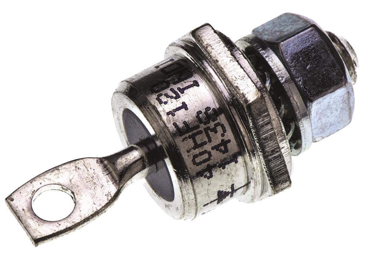 Produktfoto 1 von Vishay Schraub Diode Kathoden-Bolzen, 1200V / 40A, 2-Pin DO-5