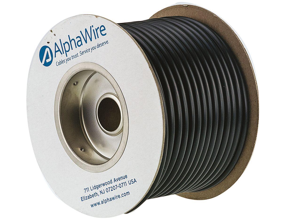 Produktfoto 1 von Alpha Wire Kabelschlauch Schwarz PVC für Kabel-Ø 5.18mm bis 5.69mm, Länge 30m