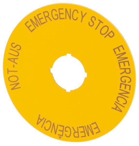 Produktfoto 1 von Eaton Eaton Moeller Etikett für Drucktasten Emergencia - Emergência - Emergency Stop - Not-Aus