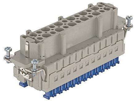 HARTING Han ES Press Industrie-Steckverbinder Kontakteinsatz, 24-polig 16A Buchse, Käfigklemme