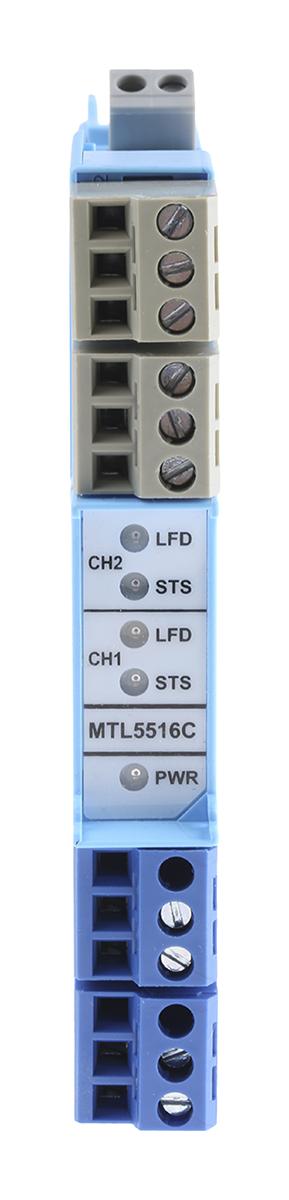 Produktfoto 1 von Eaton Zenerbarriere 2-kanalig NAMUR-Sensor, Schalter Relais 20 → 35V dc ATEX 14mA max. 10.5V