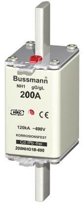 Produktfoto 1 von Eaton Bussmann Eaton Bussman Sicherungseinsatz NH1, 690V ac / 200A, gG - gL DIN 43620-1, DIN 43620-3, IEC 60269-2