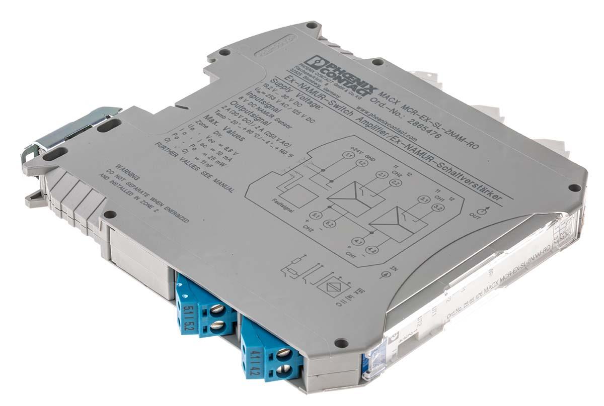 Produktfoto 1 von Phoenix Contact 3RS7006 Signalwandler, Isolationsverstärker 19.2 → 30V dc, NAMUR-Sensor, Schalter / Relais