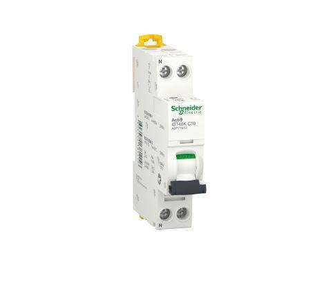 Produktfoto 1 von Schneider Electric Acti9 iDT40K Leitungsschutzschalter Typ C, Pol 1P+N 10A 230V Acti 9 DIN-Schienen-Montage