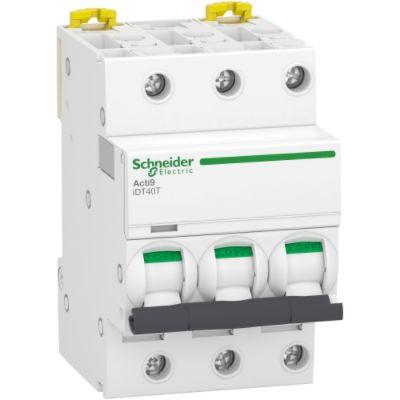 Schneider Electric Acti9 iDT40T Leitungsschutzschalter Typ C, 3-polig 16A 400V Acti 9 DIN-Schienen-Montage