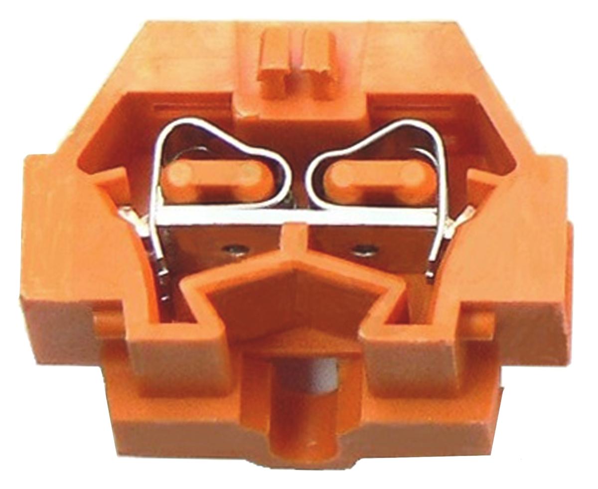 Produktfoto 1 von Wago 260 Anschlussklemmenblock Einfach Orange, 1.5mm², 400 V / 18A, mit Käfigklemme