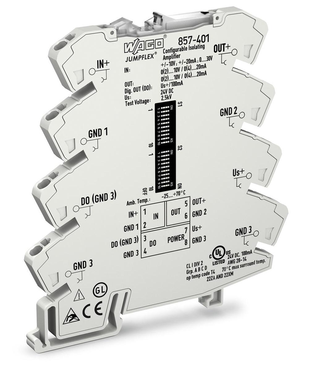 Produktfoto 1 von Wago Signalwandler, Isolationsverstärker 24V dc, Strom, Spannung 0 → +30 V, -10 → +10 V, -20 →