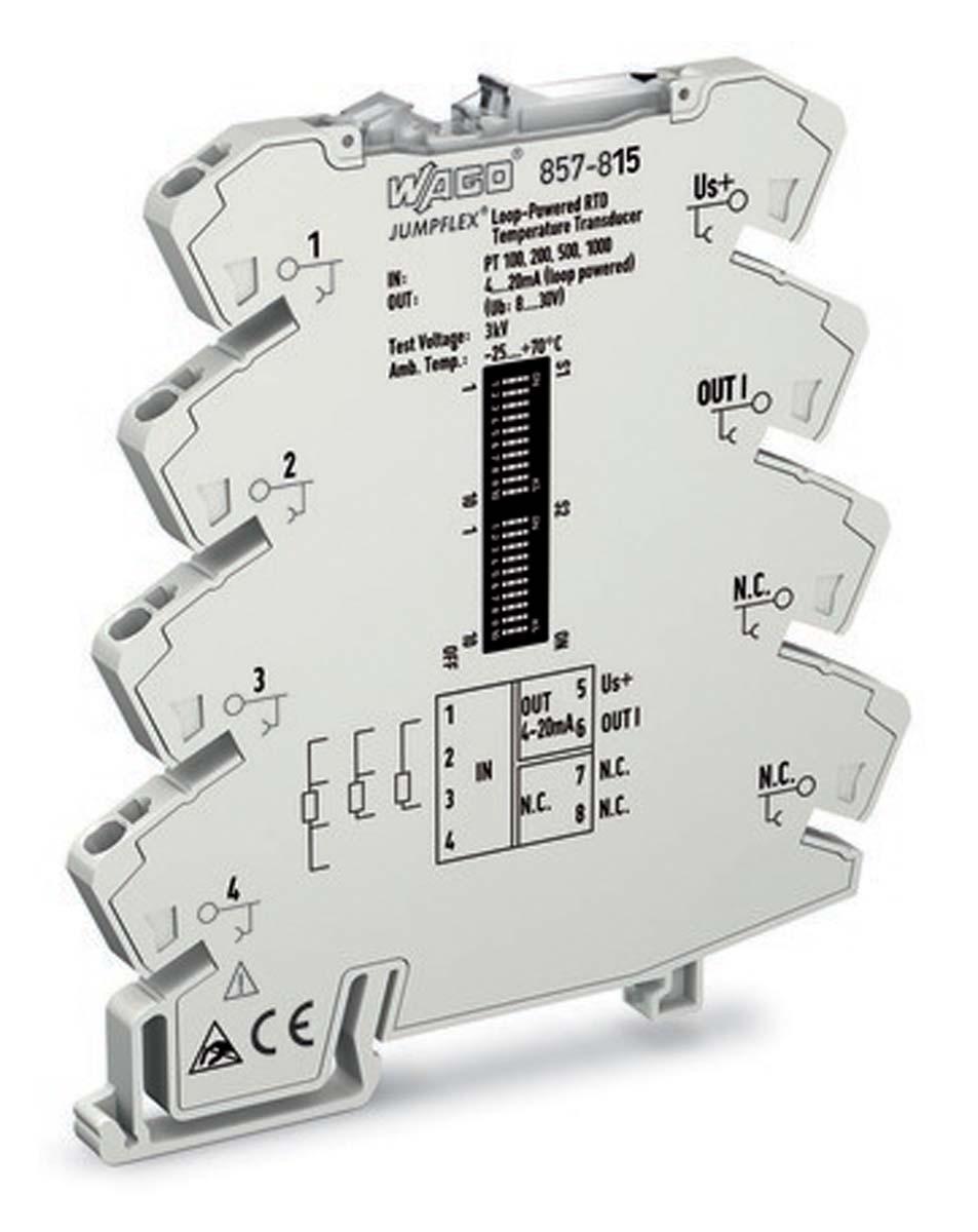 Produktfoto 1 von Wago Signalwandler, Widerstandstemperatur-Eingangswandler 30V, Widerstands-Temperaturfühler (RTD) / Strom 4 →