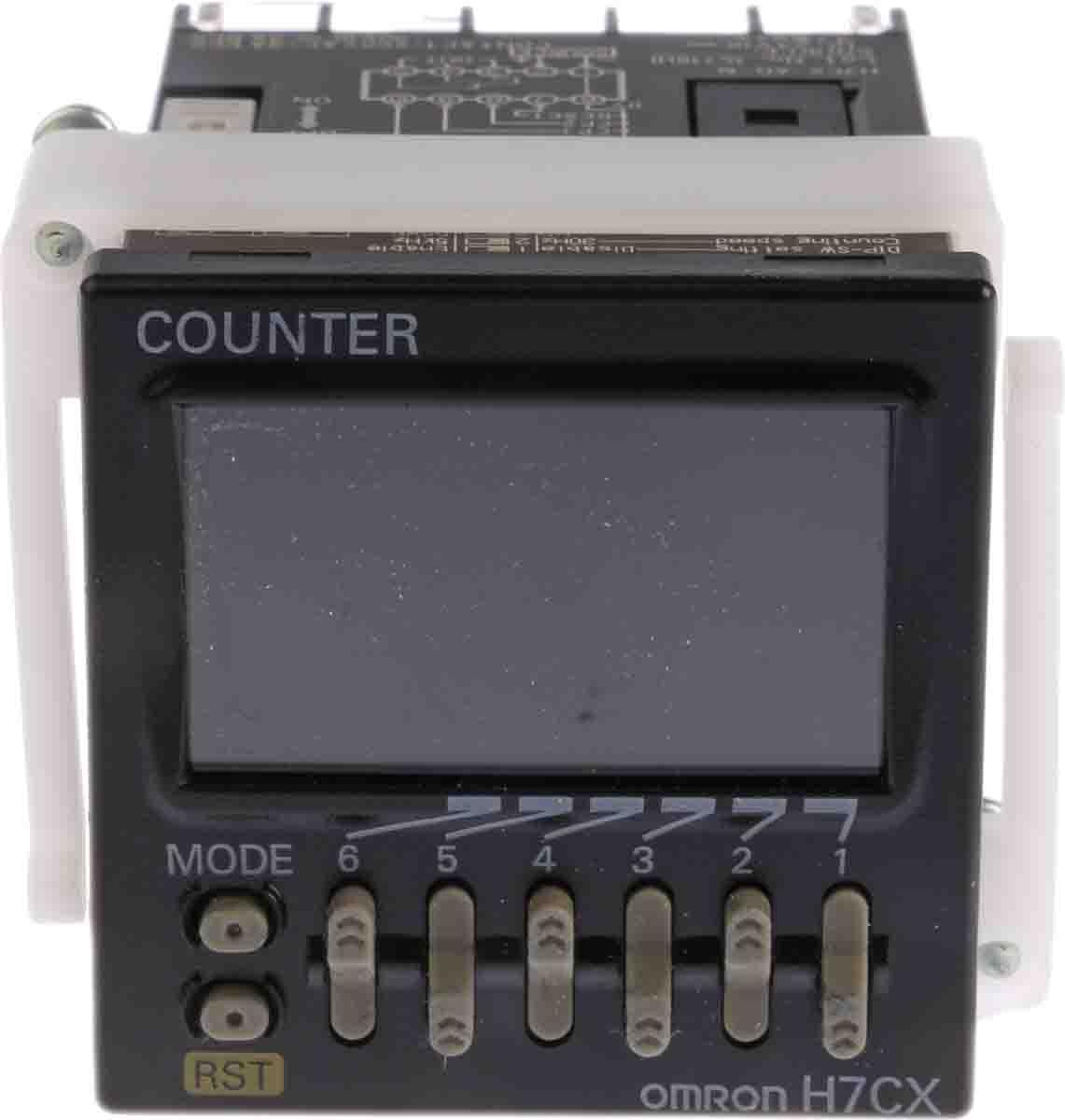 Produktfoto 1 von Omron H7CX Bidirektional Zähler LCD 6-stellig, Sekunden, max. 10kHz, 12 → 24 V dc, -99999 → 999999