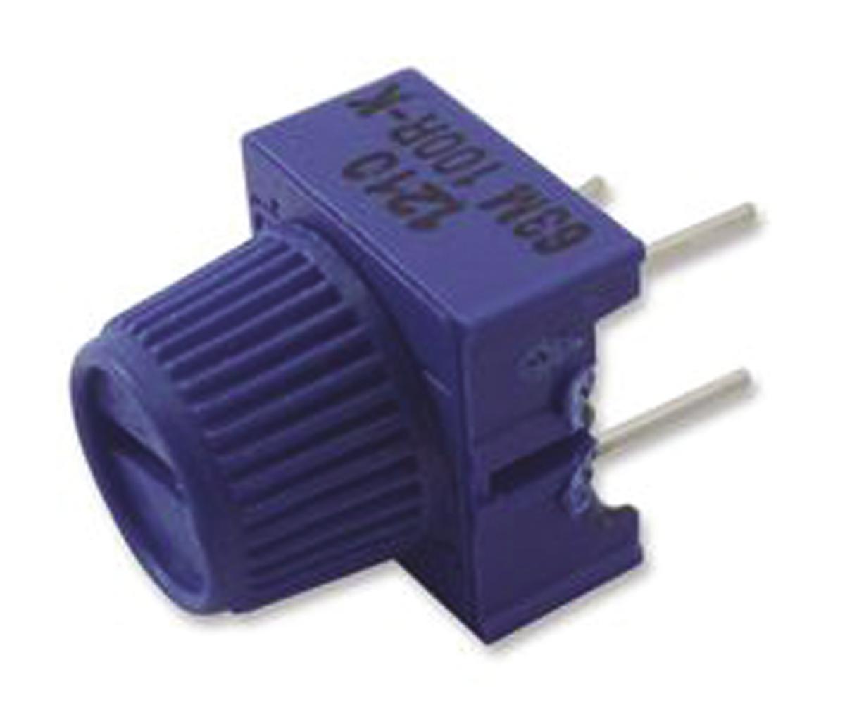 Produktfoto 1 von Vishay 63M 1-Gang THT Trimmer-Potentiometer, Einstellung von oben, 10kΩ, ±10%, 0.5W, Pin, L. 9.52mm