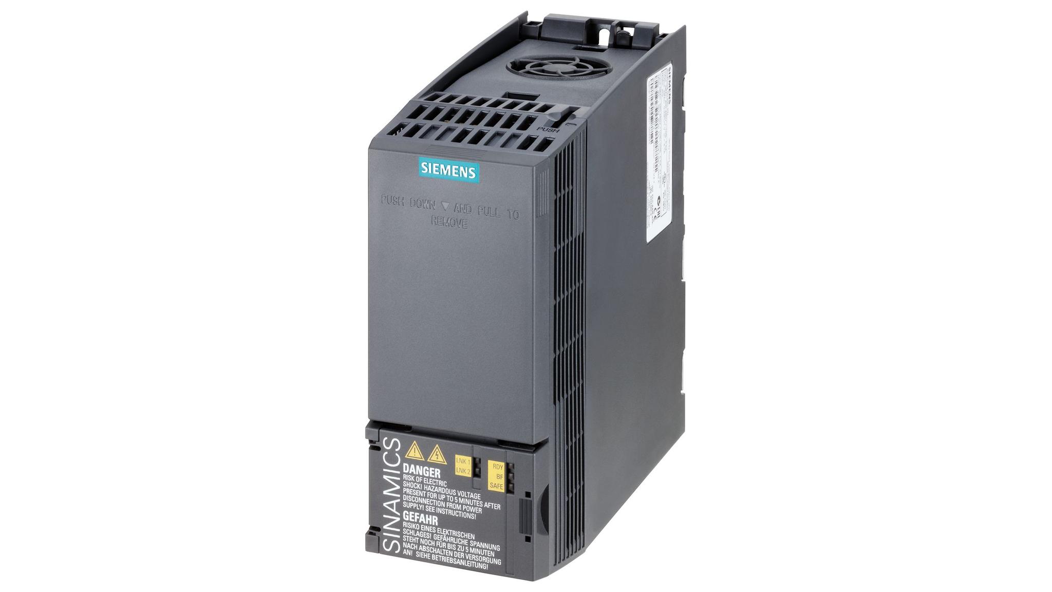 Produktfoto 1 von Siemens SINAMICS G120C, 3-Phasen Frequenzumrichter 0,37 kW, 400 V ac / 1,9 A, 2,3 A 0 → 240 (Vector Control) Hz,