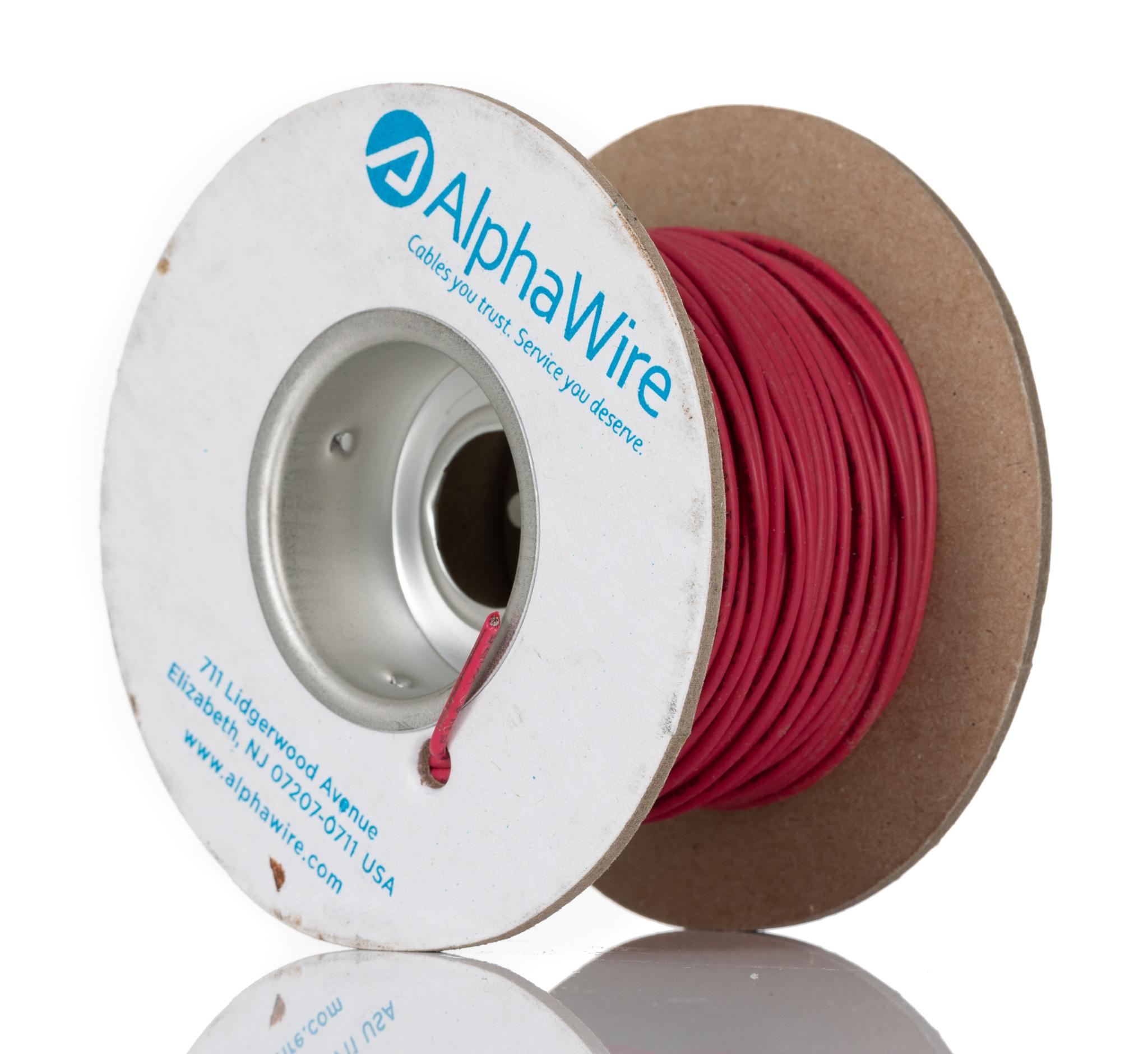 Produktfoto 1 von Alpha Wire Einzeladerleitung 0,75 mm², 18 AWG 30m Rot MPPE isoliert Ø 1.7mm 16/0,25 mm Litzen UL11028