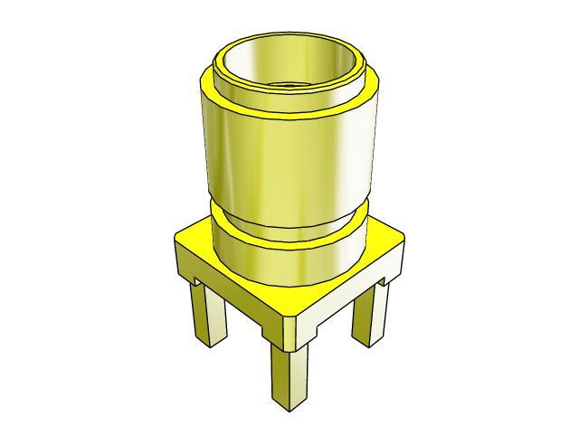 Produktfoto 1 von Samtec SMA Buchse Koaxialsteckverbinder SMA-Steckverbinder, PCB, Löt-Anschluss, 50Ω, Standard, , Gerade