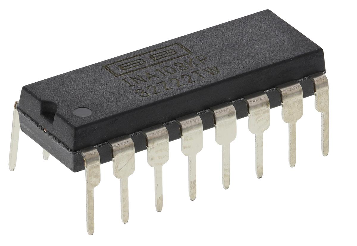 Produktfoto 1 von Texas Instruments Instrumentenverstärker Dual PDIP THT 16-Pin ±15V Nein