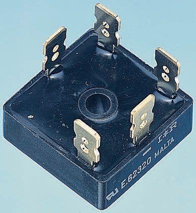 Produktfoto 1 von Vishay Brückengleichrichter, 3-phasig 25A 100V THT 1.26V D 63 5-Pin 200μA