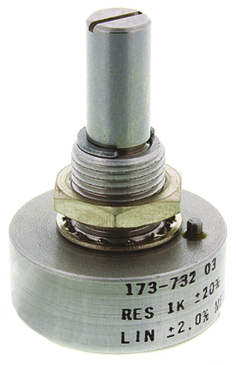 Vishay 157, Tafelmontage  Dreh Potentiometer 1kΩ ±20% / 1W , Schaft-Ø 6,35 mm