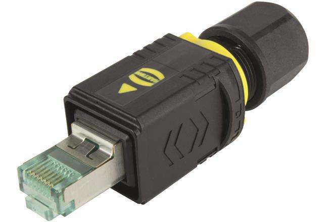 HARTING PushPull V4 Cat.6a RJ45-Steckverbinder Stecker, 8-Port 1-polig, Kabelmontage