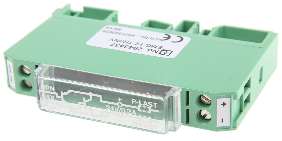 Produktfoto 1 von Phoenix Contact 3118 Signalwandler, Schaltverstärker 24V, NPN, PNP 20 V dc → 30V dc EIN / Strom DIN-Schiene