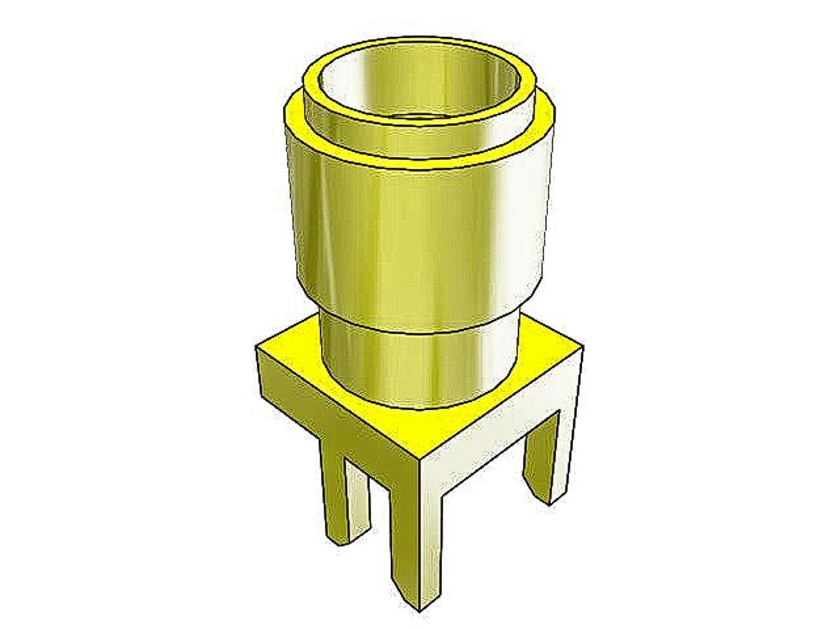 Samtec SMA Buchse Koaxialsteckverbinder SMA-Steckverbinder, Kantenmontage, Löt-Anschluss, 50Ω, Standard, , Gerade