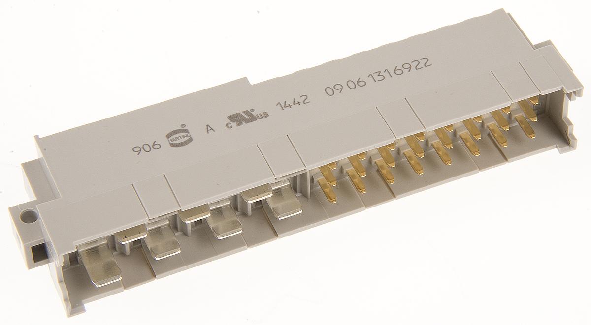 Produktfoto 1 von HARTING 09 06 C2 DIN 41612-Steckverbinder Stecker gewinkelt, 24 + 7-polig / 2/3-reihig, Raster 2.54 mm, 5.08 mm, 10.16