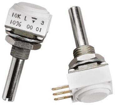 Vishay P11L, Tafelmontage  Dreh Potentiometer 5kΩ ±10% / 0.1W / 2 Ausbrüche, Schaft-Ø 6 mm