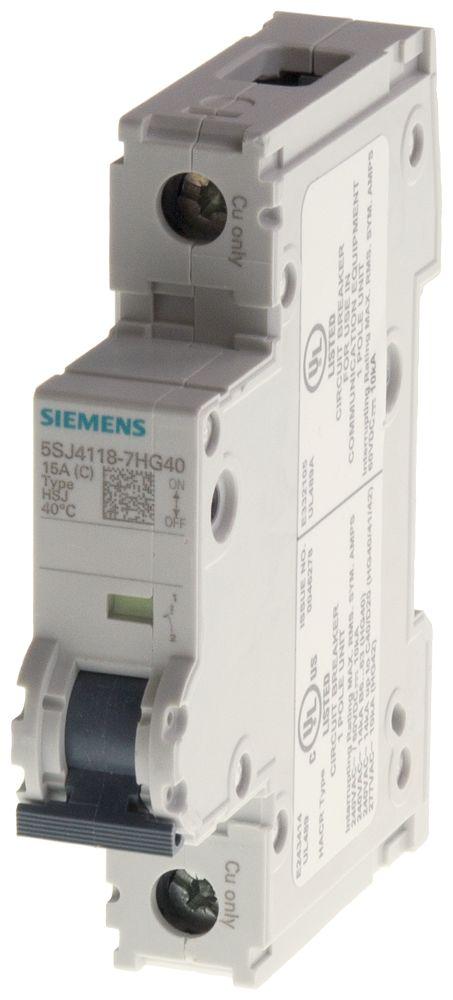 Siemens 5SL4 MCB Leitungsschutzschalter Typ B, 1-polig 8A 400V SENTRON DIN-Schienen-Montage