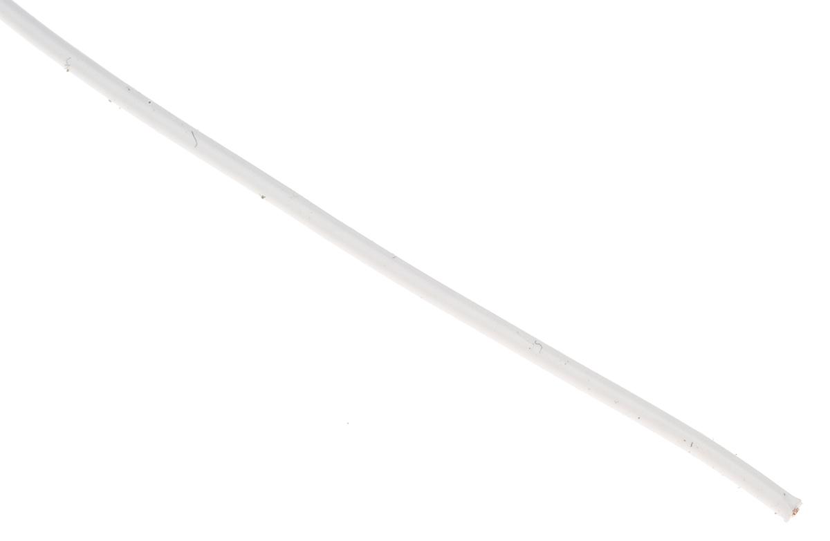 Produktfoto 1 von Alpha Wire Einzeladerleitung 0.23 mm², 24 AWG 30m Weiß PTFE isoliert Ø 1.12mm 7/0.20 mm Litzen UL1213