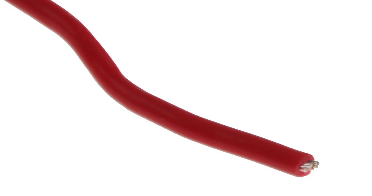 Produktfoto 1 von Alpha Wire Einzeladerleitung 0.23 mm², 24 AWG 30m Rot PTFE isoliert Ø 1.12mm 7/0.20 mm Litzen UL1213