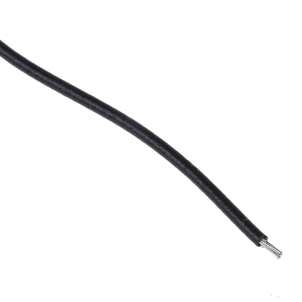 Produktfoto 1 von Alpha Wire Einzeladerleitung 0.23 mm², 24 AWG 30m Schwarz PVC isoliert Ø 1.42mm 7/0.20 mm Litzen UL1007