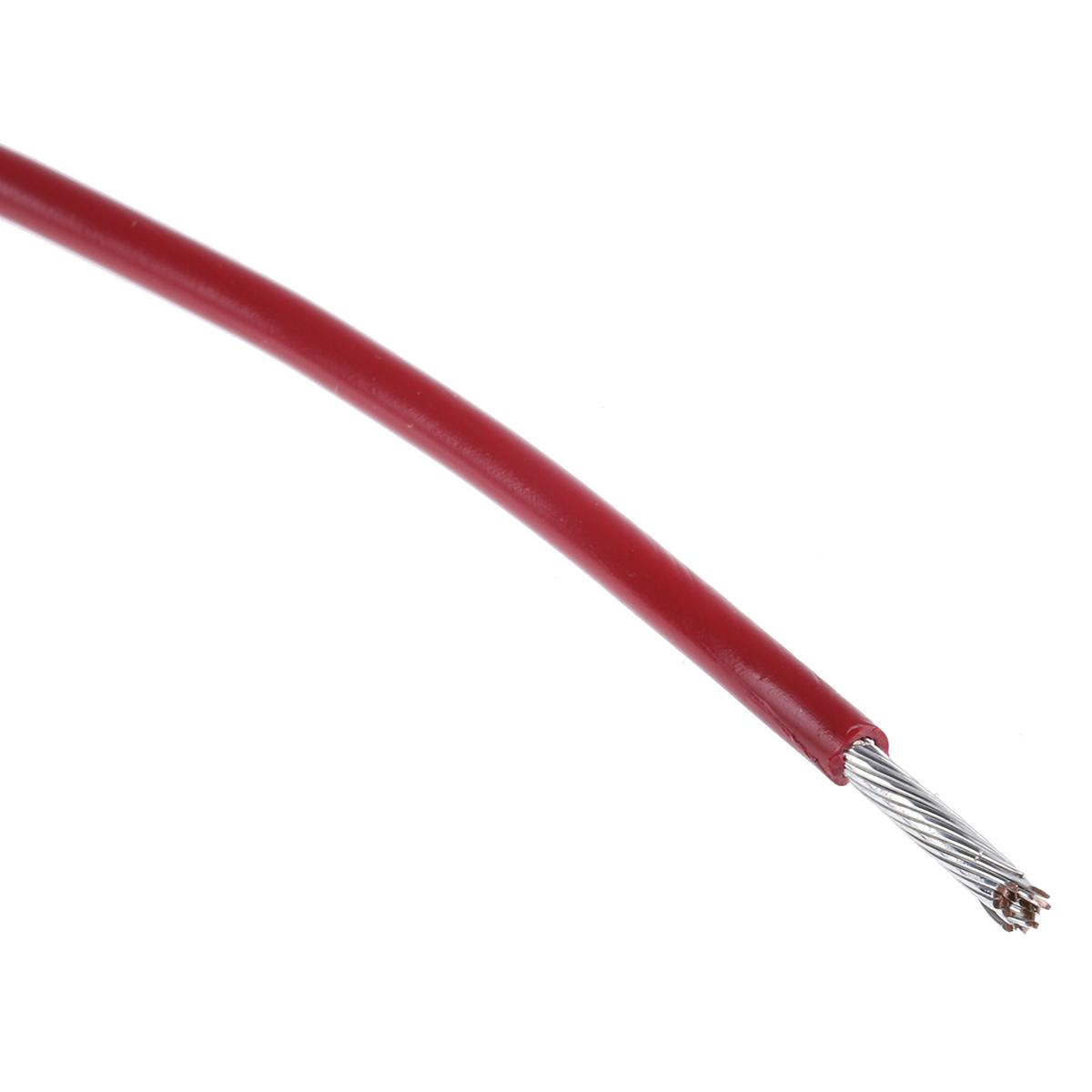 Produktfoto 1 von Alpha Wire Einzeladerleitung 0.23 mm², 24 AWG 30m Rot PVC isoliert Ø 1.42mm 7/0.20 mm Litzen UL1007