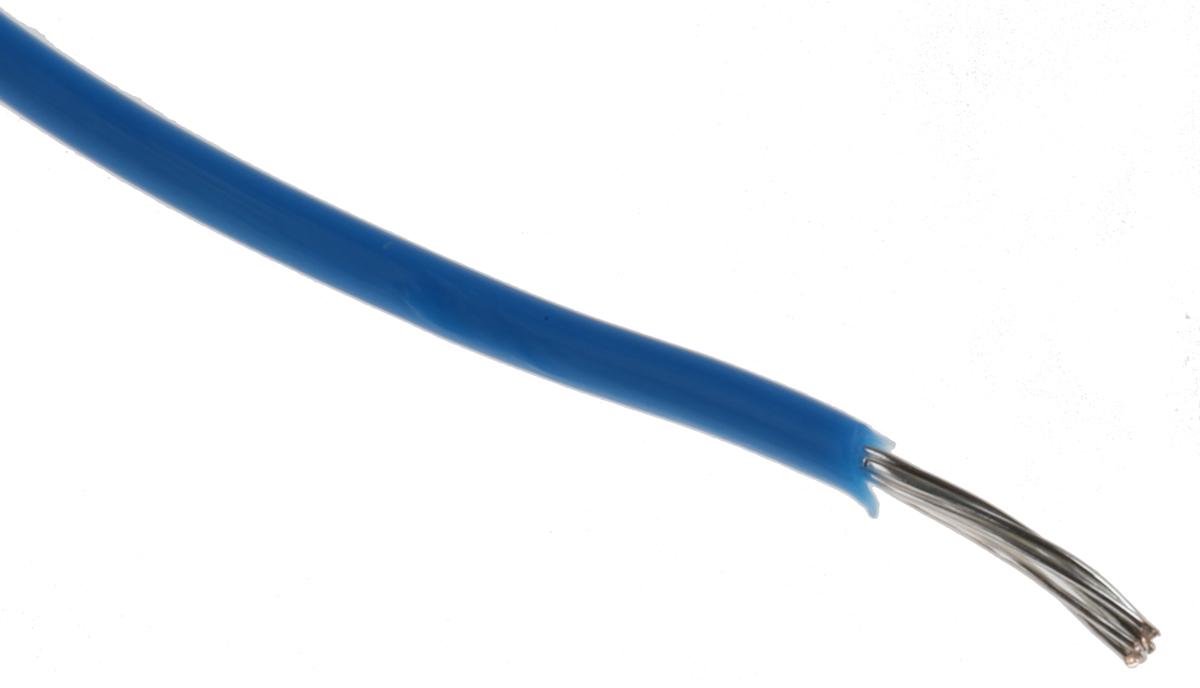 Alpha Wire Einzeladerleitung 0.14 mm², 26 AWG 30m Blau PTFE isoliert Ø 0.99mm 7/0,16 mm Litzen UL1213