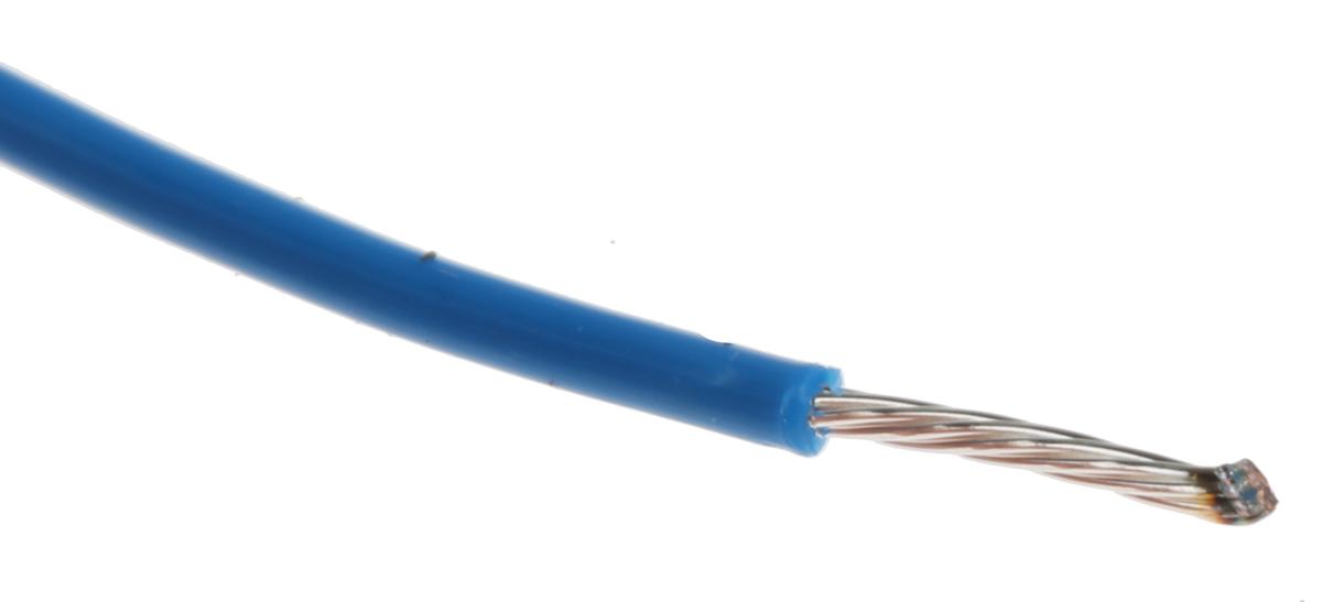 Produktfoto 1 von Alpha Wire Einzeladerleitung 0.23 mm², 24 AWG 30m Blau PTFE isoliert Ø 1.12mm 7/0.20 mm Litzen UL1213