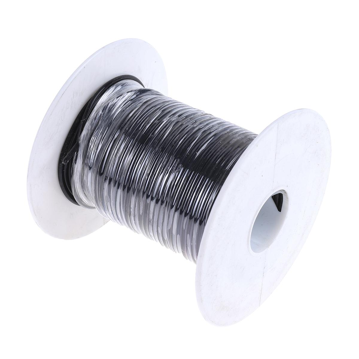 Alpha Wire Einzeladerleitung 1.23 mm², 16 AWG 30m Schwarz PTFE isoliert Ø 2.03mm 19/0,29 mm Litzen UL1213