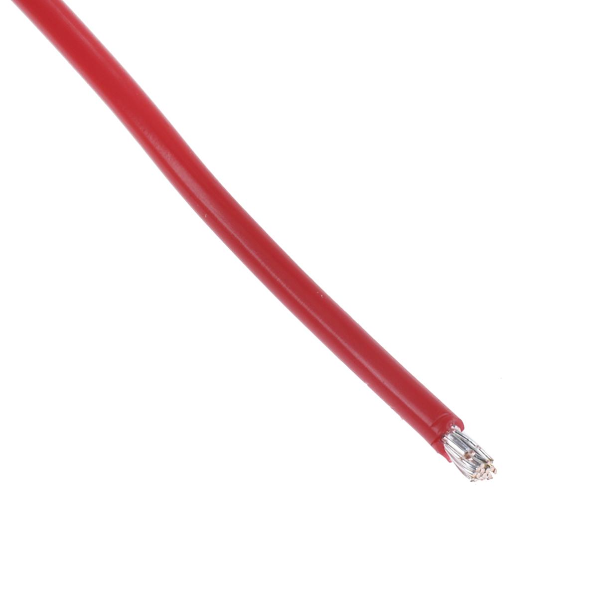 Produktfoto 1 von Alpha Wire Einzeladerleitung 1.23 mm², 16 AWG 30m Rot PTFE isoliert Ø 2.03mm 19/0,29 mm Litzen UL1213